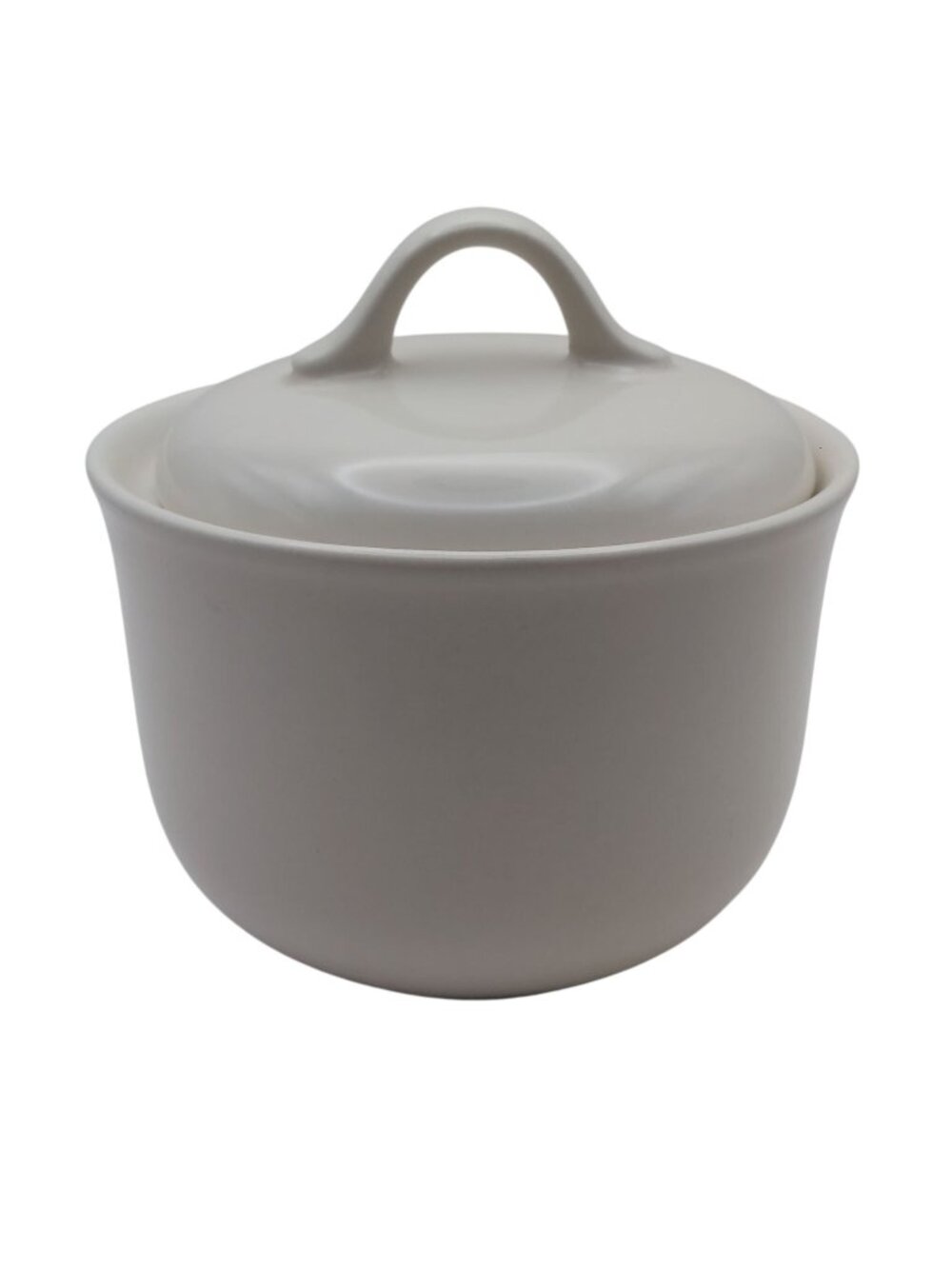 Corning Corelle Sandstone Sugar Bowl w/ Lid Microwaveable Cream Ceramic USA Vtg